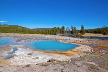 Yellowstone Ulusal Parkı, ABD 'de renkli sıcak su havuzu