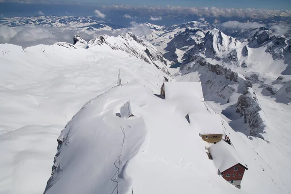 Зима Швейцарских Альпах Швейцария — стоковое фото
