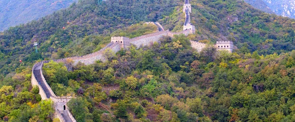 Великая Китайская Стена Участок Мутяньюй Расположенный Недалеко Пекина — стоковое фото