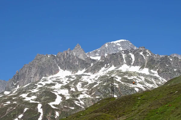Rhonegletscher Quelle Der Rhone Schmilzt Und Zieht Sich Aufgrund Der — Stockfoto