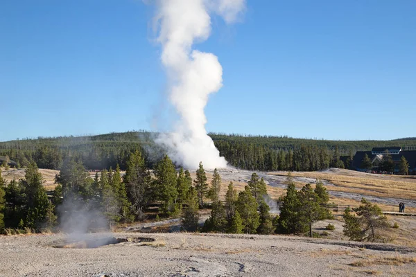 Geyser Eruption Yellowstone National Park Usa — Stock Photo, Image