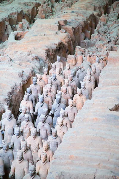 Xian China October 2017 Famous Terracotta Army China Мавзолей Цинь — стоковое фото