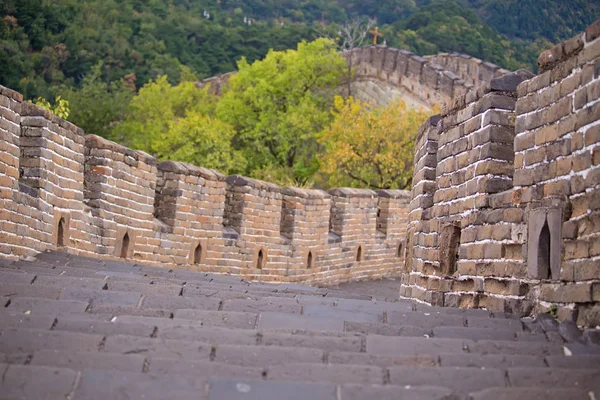 Famous Great Wall China Section Mutianyu Located Nearby Beijing City — Stock Photo, Image