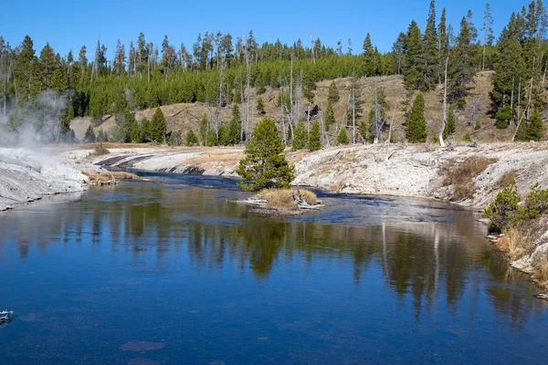 Famoso Río Firehole Parque Nacional Yellowstone Estados Unidos — Foto de Stock