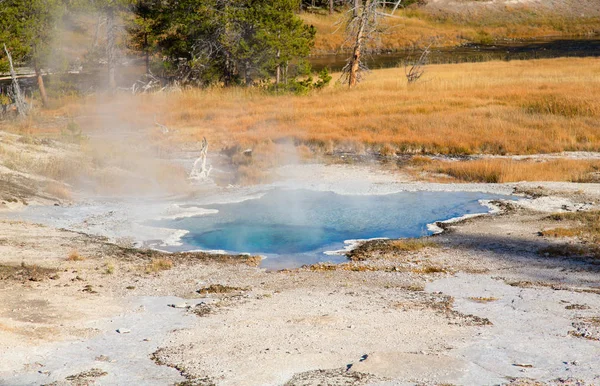 Kolorowy Basen Gorącą Wodą Parku Narodowym Yellowstone Usa — Zdjęcie stockowe