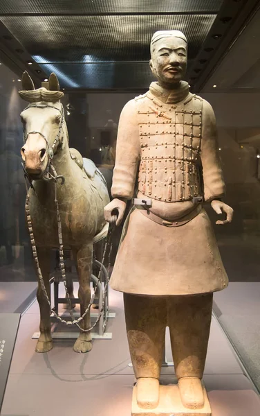 Xian China Outubro 2017 Famous Terracotta Army China Mausoléu Qin Fotos De Bancos De Imagens Sem Royalties