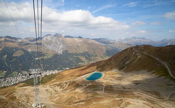 Paisaje Otoñal Monte Jakobshorn Davos Suiza —  Fotos de Stock