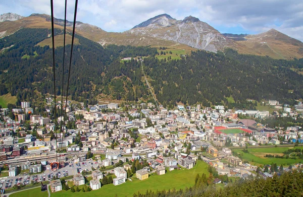 Sviçre Nin Davos Kentindeki Jakobshorn Dağı Nda Sonbahar Manzarası — Stok fotoğraf