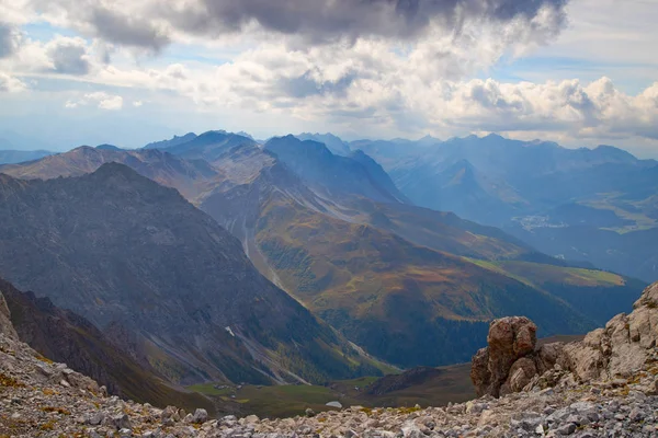 Herfst Landschap Rond Parsennbahn Route Davos Zwitserland — Stockfoto