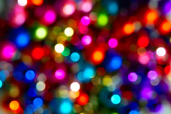 Defokussierte Lichter Des Weihnachtsbaums — Stockfoto