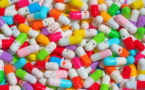 Colección Las Coloridas Cápsulas Con Medicamentos —  Fotos de Stock