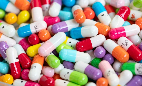 Collection Colorful Capsules Medicines — Stock Photo, Image