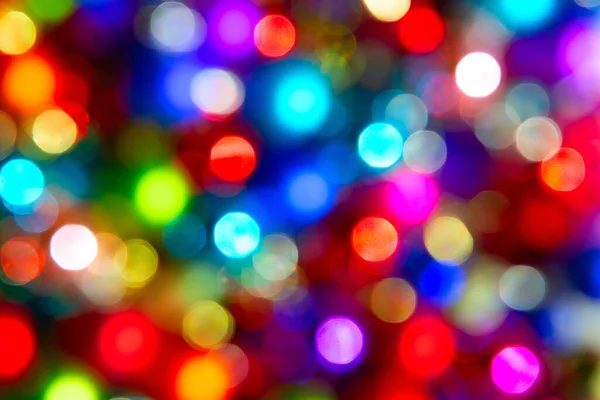 Rozostřené Ligty Vánočního Stromku — Stock fotografie