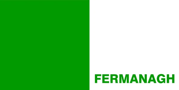 Bandera Del Condado Fermanagh Irlanda Del Norte Símbolo Del Reino — Foto de Stock