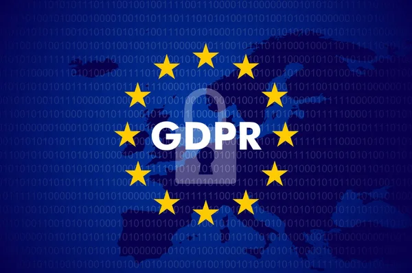 Regulamento Geral Proteção Dados União Europeia Bandeira Segurança — Fotografia de Stock