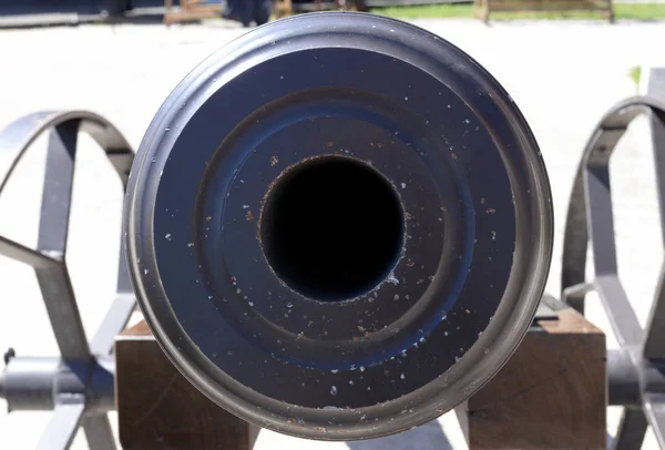 First World War Cannon Barrel Hole Detail — Stock Photo, Image