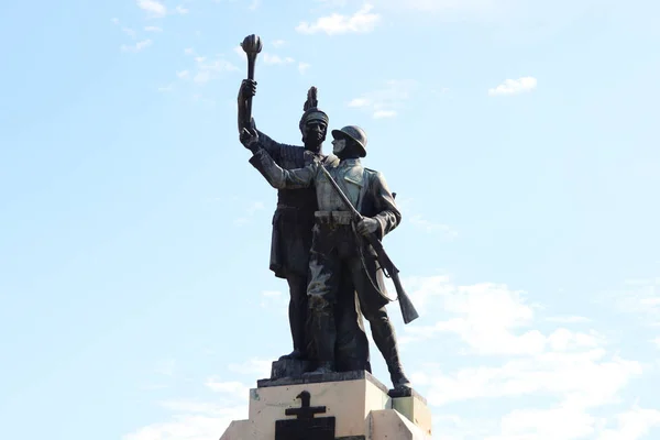 Drobeta Turnu Severin Cidade Romania Monumento Dos Heróis Detalhe Marco — Fotografia de Stock