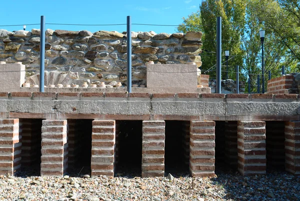 Drobeta Turnu Severin City Roman Fort Ruins Architecture Detail — Stock Photo, Image