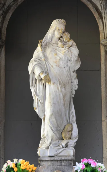 Timisoara City Romania Saint Maria Statue Landmark Architecture — Stock Photo, Image