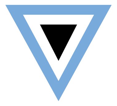 Botswana ülke madalyon bayrak üçgen sembol dayalı