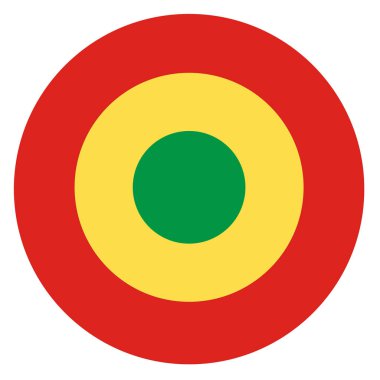 Kongo ülke madalyon bayrak yuvarlak simge tabanlı