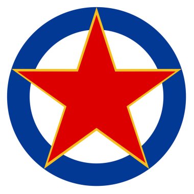 Yugoslavya ülkenin madalyon bayrak yuvarlak simge tabanlı