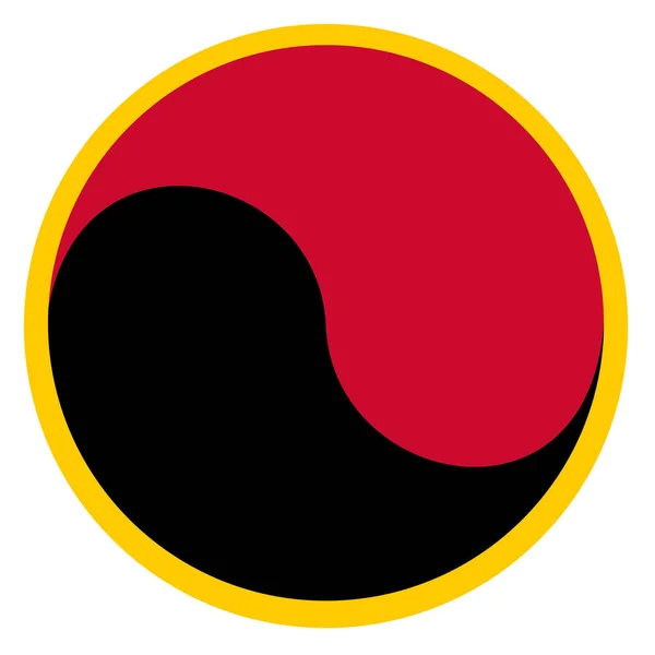 Прапор Анголи Країни Roundel Підставі Круглі Символ — стокове фото
