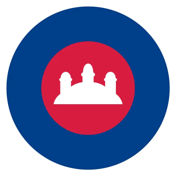 Vlag Van Cambodja Land Roundel Gebaseerd Ronde Symbool — Stockfoto