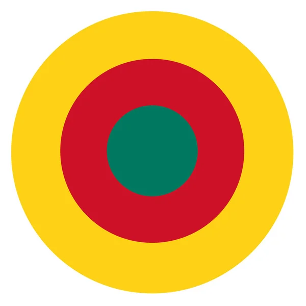喀麦隆国家圆环旗子基于圆的标志 — 图库照片