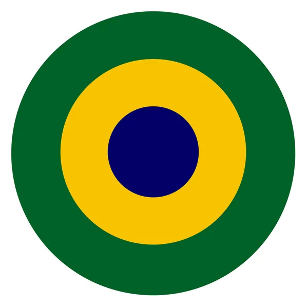 Vlag Van Brazilië Land Roundel Gebaseerd Ronde Symbool — Stockfoto