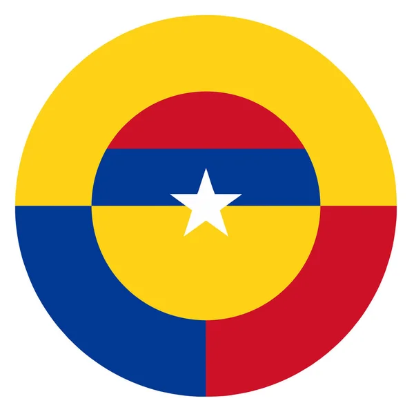 Colômbia País Roundel Bandeira Com Base Símbolo Redondo — Fotografia de Stock