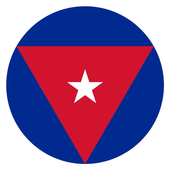 Cuba Land Roundel Vlag Gebaseerd Ronde Symbool — Stockfoto