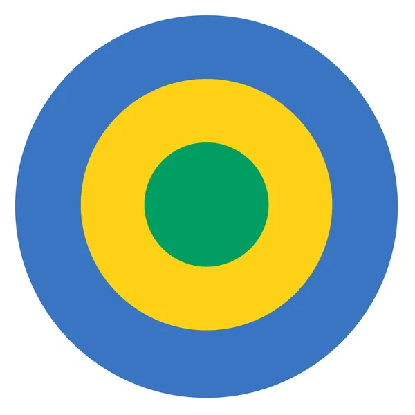 Прапор Габону Країни Roundel Підставі Круглі Символ — стокове фото