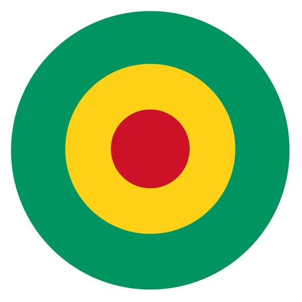 Guinea Land Roundel Flagga Baserat Runda Symbol — Stockfoto