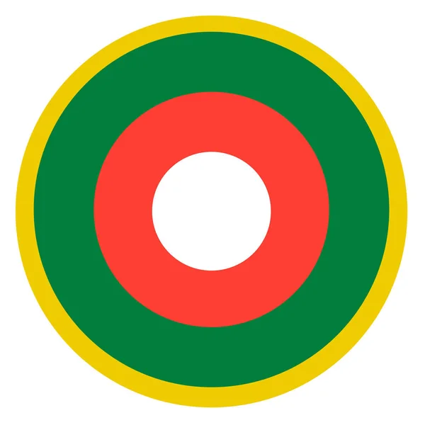 Vlajka Madagaskaru Kotouček Země Založené Kulatý Symbol — Stock fotografie