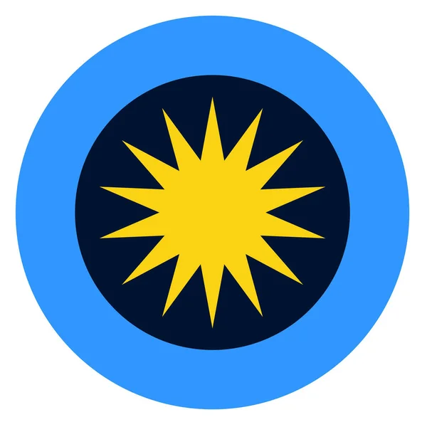 Malaysia Country Roundel Flagge Basiert Rundes Symbol — Stockfoto