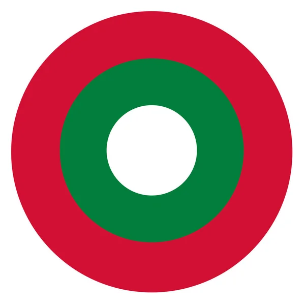 Прапор Roundel Країни Мальдіви Підставі Круглі Символ — стокове фото