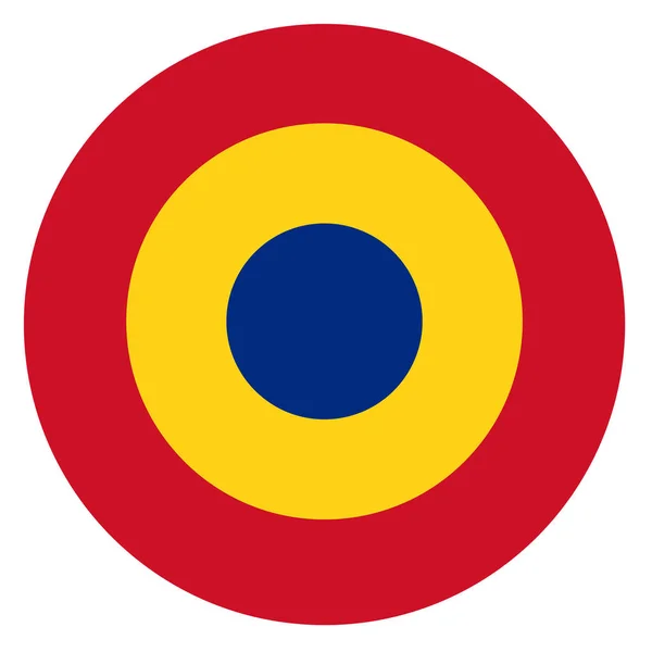 Romania Paese Bandiera Rotonda Basato Simbolo Rotondo — Foto Stock