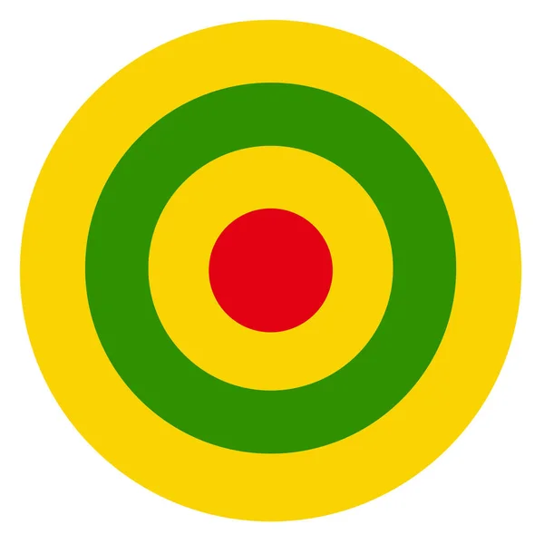 卢旺达国家圆环旗子基于圆的标志 — 图库照片