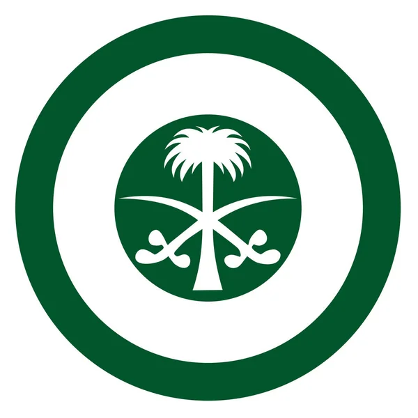 Arabie Saoudite Pays Drapeau Rond Basé Symbole Rond — Photo
