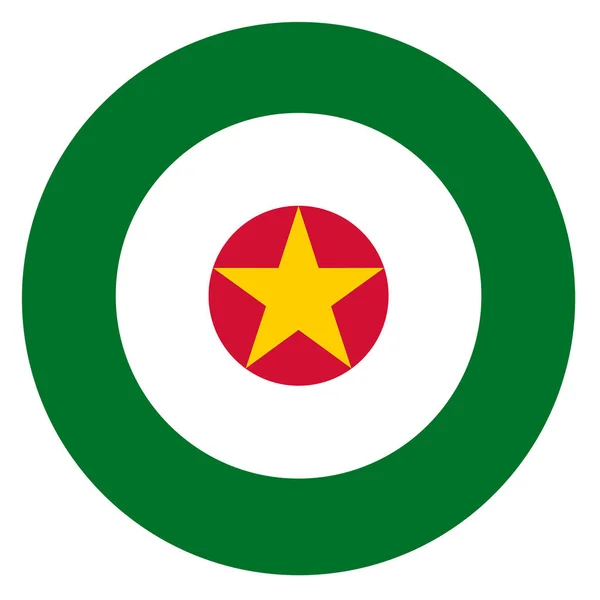 Surinam Land Roundel Flagga Baserat Runda Symbol — Stockfoto