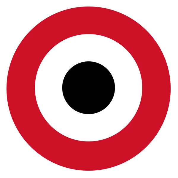 イエメン国旗のラウンデル基づく円形シンボル — ストック写真