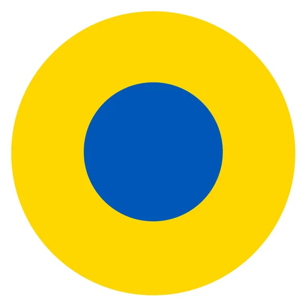 Ucrânia País Roundel Bandeira Com Base Símbolo Redondo — Fotografia de Stock