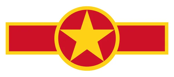 Флаг Вьетнама Основе Круглого Символа — стоковое фото