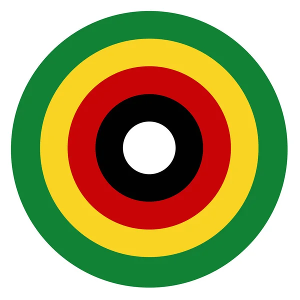 Simbabwe Country Roundel Flagge Basiert Rundes Symbol — Stockfoto