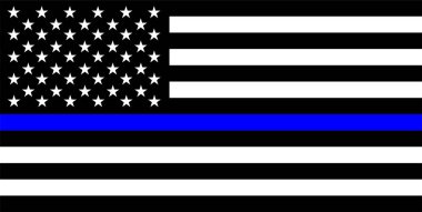 Amerika Birleşik Devletleri ülke polis ince mavi çizgi bayrağı