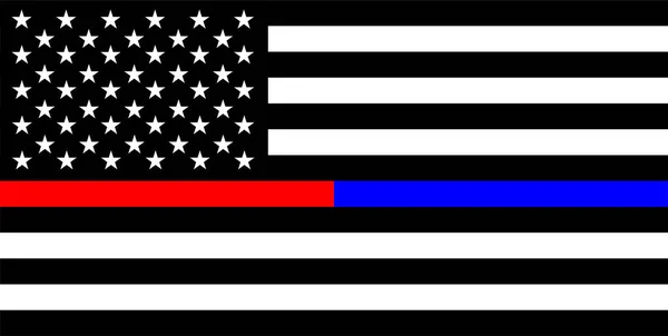 Spojené Státy Americké Vlajky Policie Modrá Tenká Červená Linie — Stock fotografie