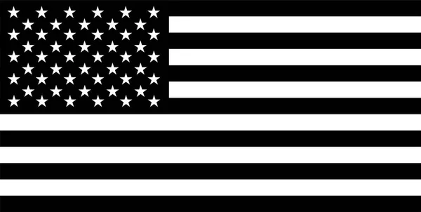 Vlag Van Verenigde Staten Van Amerika Land Zwart Wit — Stockfoto