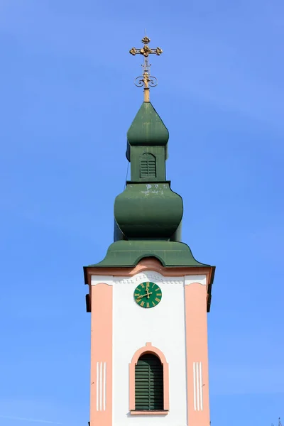 Torre da igreja da aldeia de Giroc — Fotografia de Stock