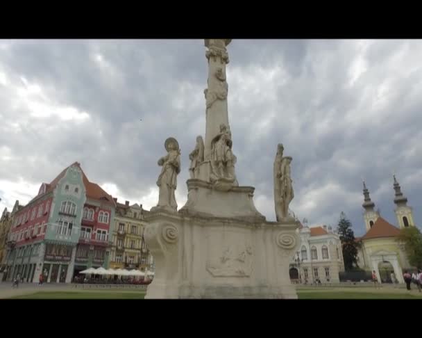 Unirii Square Timisoara Stad Roemenië — Stockvideo